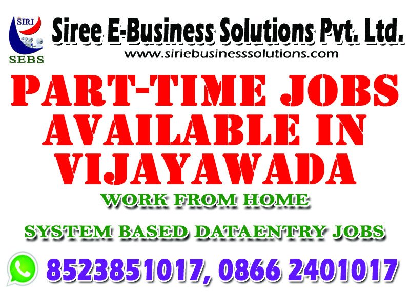 PART TIME JOBS AVAILABLE IN VIJAYAWADA