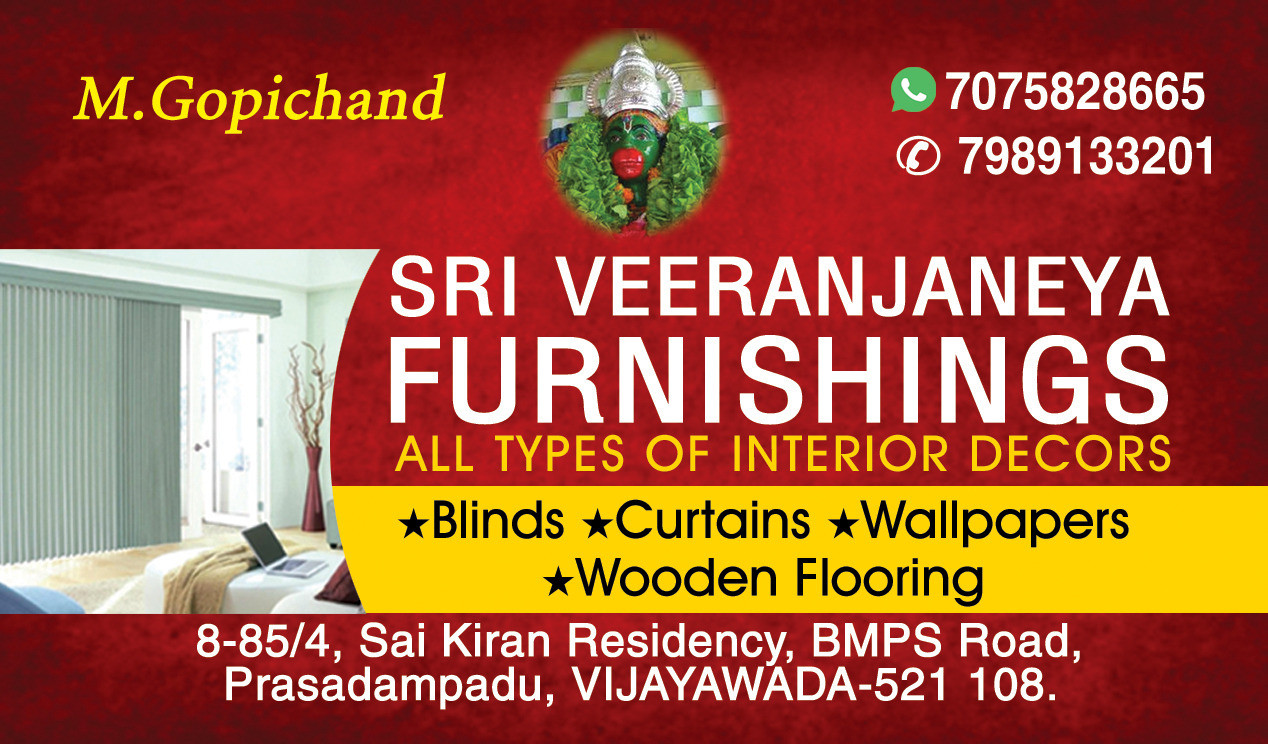 Sri Veeranjaneya Furnishings All Types Of Interior Decors Logo